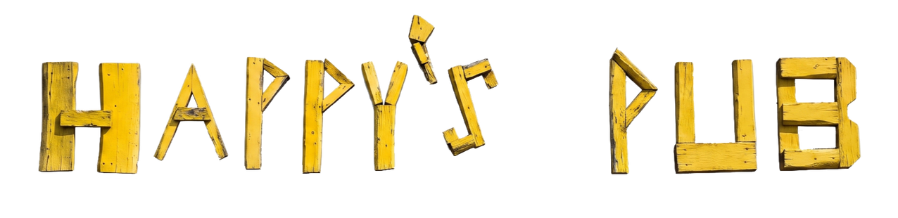 Happy's Pub text logo Happy's Pub text logo