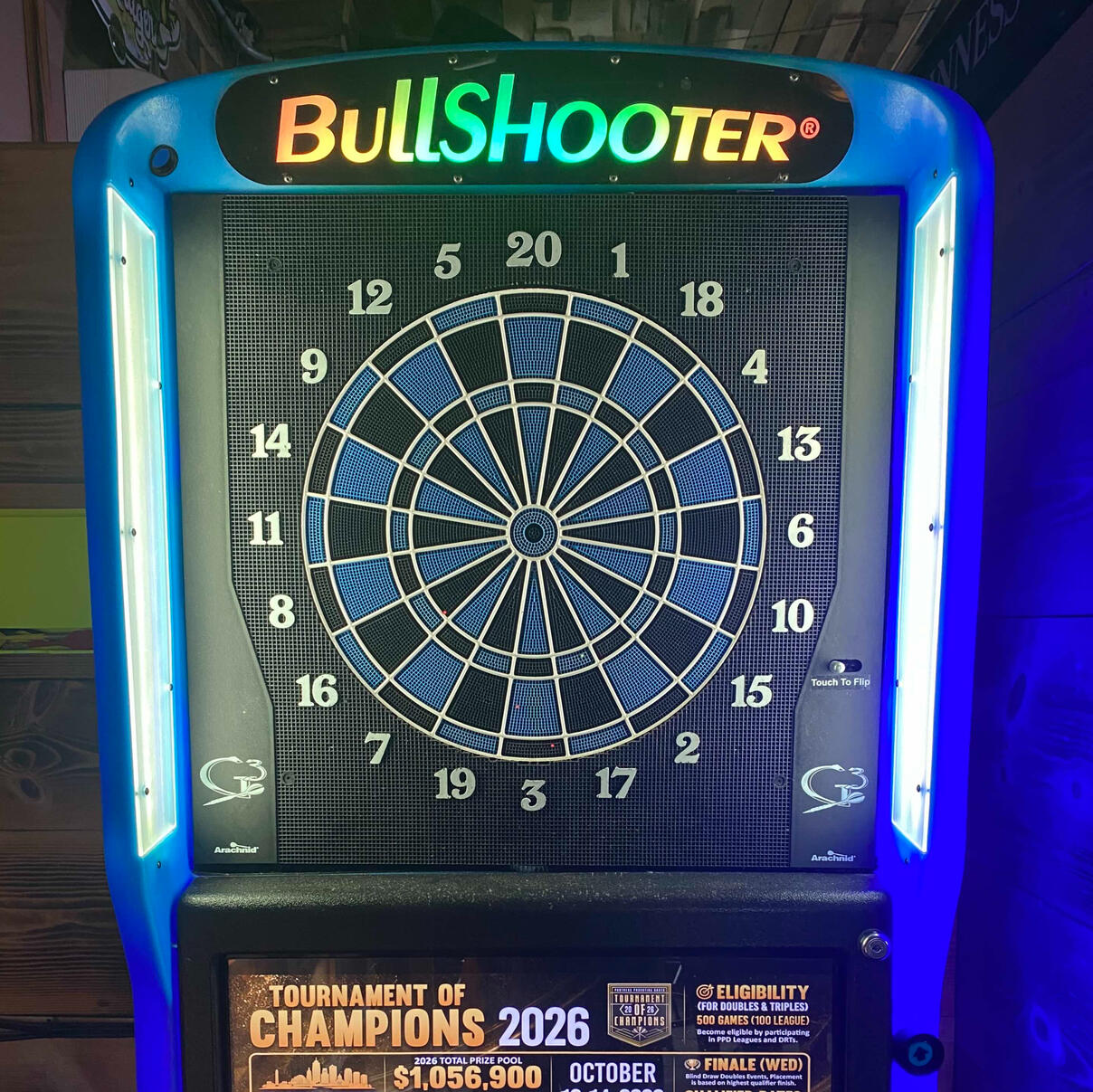 Dartboards at Happy's Pub in Woodruff